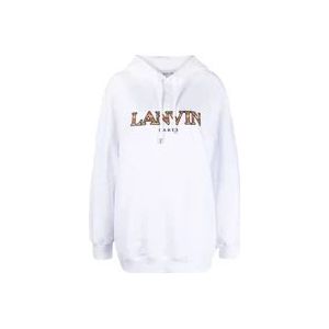 Lanvin Frisse Witte Oversized Hoodie , White , Dames , Maat: S