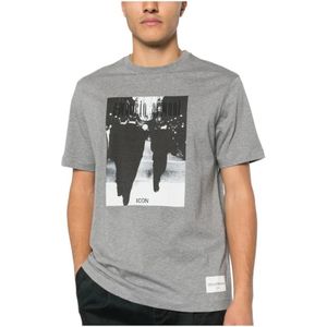 Emporio Armani, Heren, Tops, Grijs, Maat: M Jersey,