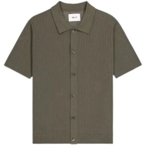 Nn07, Heren, Overhemden, Groen, Maat: L Katoen,