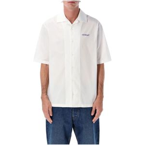Off White, Heren, Overhemden, Wit, Maat: XL Katoen,