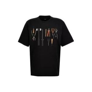 Fendi T-Hemden , Black , Heren , Maat: S