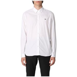 Lacoste, Heren, Overhemden, Wit, Maat: L