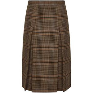 Saint Laurent, Dames, Rokken, Bruin, Maat: XS Zijde,