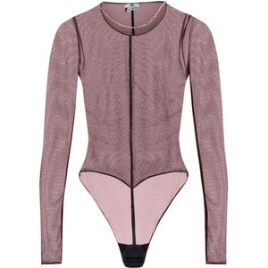 Elisabetta Franchi, Dames, Tops, Roze, Maat: XL Polyamide,