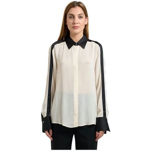 HUGO - Regular-fit Blouse - Crêpe - Met Satijnen Details