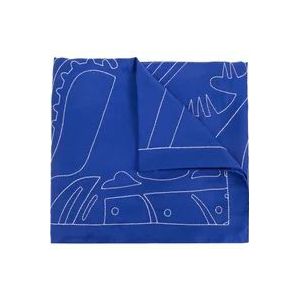 Burberry Zijden sjaal , Blue , unisex , Maat: ONE Size