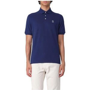 Brunello Cucinelli, Heren, Tops, Blauw, Maat: M