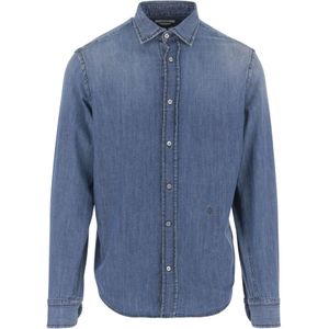 Jacob Cohën, Heren, Overhemden, Blauw, Maat: XL Katoen,