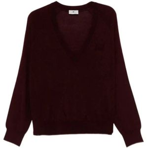 Elisabetta Franchi, Dames, Truien, Bruin, Maat: XS Wol,