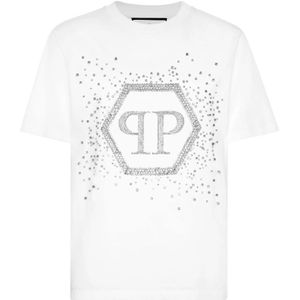 Philipp Plein, Dames, Tops, Wit, Maat: XS Katoen,
