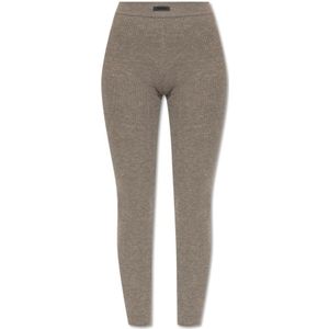 Fear Of God, Dames, Broeken, Grijs, Maat: XS Leer,