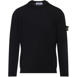 Stone Island, Heren, Truien, Zwart, Maat: S
