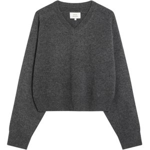 Loulou Studio, Dames, Truien, Grijs, Maat: L Leer,