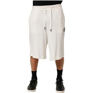 Bermuda's - Wit - Cotton Logo Plaque - Bermuda Shorts