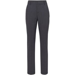 Brunello Cucinelli, Dames, Broeken, Grijs, Maat: S Wol,