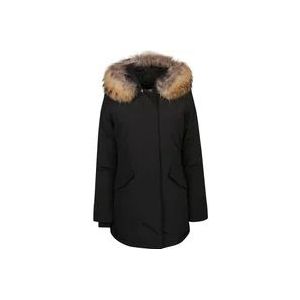 Woolrich Zwarte Arctic Raccoon Parka , Black , Dames , Maat: L