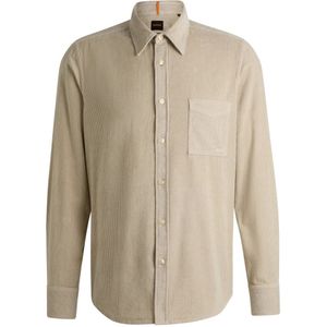 Boss Orange, Heren, Overhemden, Beige, Maat: S