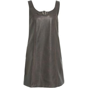 Liu Jo, Dames, Jurken, Bruin, Maat: M Leer,