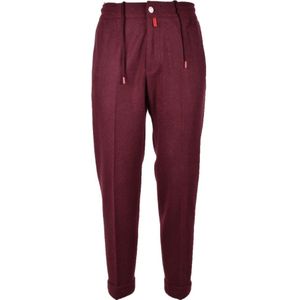 Kiton, Heren, Broeken, Rood, Maat: L Kasjmier,