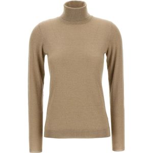 Brunello Cucinelli, Dames, Truien, Beige, Maat: S Zijde,