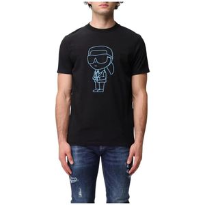 Karl Lagerfeld, Heren, Tops, Zwart, Maat: S