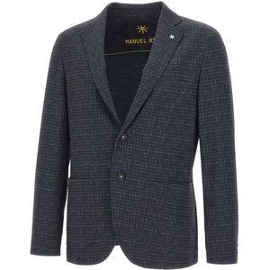 Manuel Ritz, Heren, Jassen, Blauw, Maat: S Katoen,