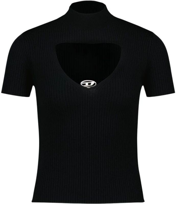 Diesel, Dames, Truien, Zwart, Maat: L Wol,