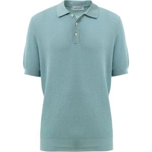 Gran Sasso, Heren, Tops, Blauw, Maat: L Katoen,