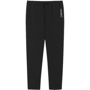 Saint Laurent, Heren, Broeken, Zwart, Maat: L Katoen,