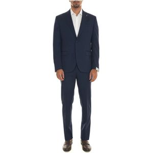 Paoloni, Heren, Pakken, Blauw, Maat: 3XL