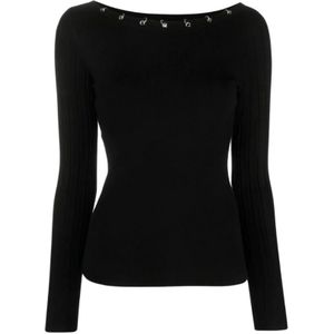 Liu Jo, Dames, Tops, Zwart, Maat: XS Viscose,