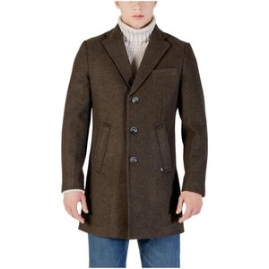 Gianni Lupo, Heren, Mantels, Groen, Maat: M Poliester,