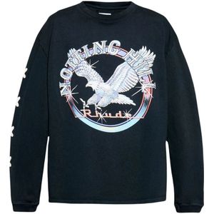 Rhude, Heren, Tops, Zwart, Maat: S Katoen,