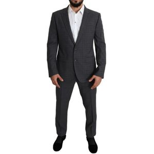 Dolce & Gabbana, Heren, Pakken, Grijs, Maat: XL Wol,