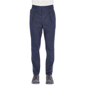 PT Torino, Heren, Broeken, Blauw, Maat: S Katoen,