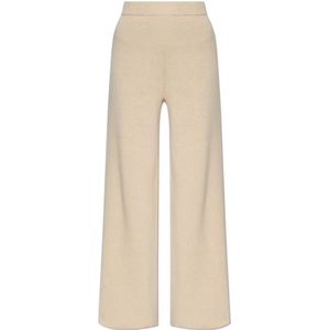 Max Mara, Dames, Broeken, Beige, Maat: S Wol,