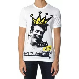 Dolce & Gabbana - T-shirt - Wit - James Dean Motief