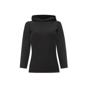 Balenciaga Logo-gepatchte hoodie , Black , Dames , Maat: XS