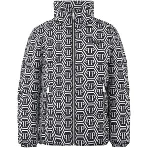 Philipp Plein, Heren, Jassen, Zwart, Maat: S Nylon,