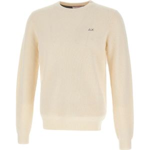 Sun68, Heren, Truien, Wit, Maat: S Katoen,