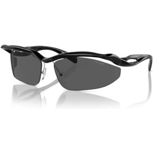 Prada - PR A25S - Zonnebril - Zwart - Grijze Lenzen