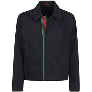 Gucci, Heren, Jassen, Blauw, Maat: L
