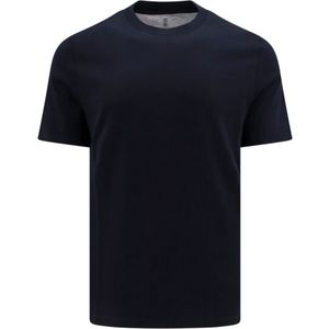 Brunello Cucinelli, Heren, Tops, Blauw, Maat: 2XL Katoen,