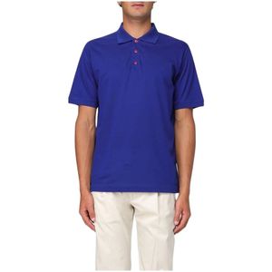 Kiton, Heren, Tops, Blauw, Maat: 2XL Katoen,