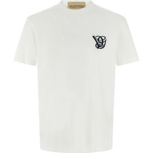 Valentino Garavani, Heren, Tops, Wit, Maat: M Katoen,