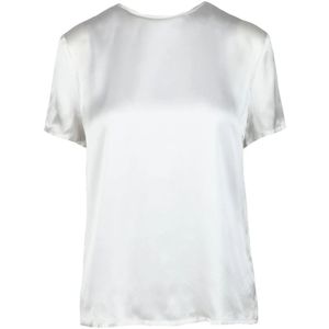 Marella, Dames, Blouses & Shirts, Wit, Maat: XL Zijde,