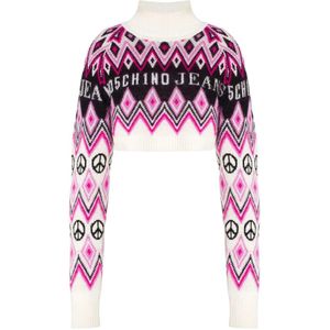 Moschino, Dames, Truien, Veelkleurig, Maat: XS Wol,