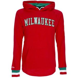Mitchell & Ness, Heren, Sweatshirts & Hoodies, Rood, Maat: M Katoen,