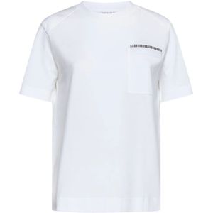 Brunello Cucinelli, Dames, Tops, Wit, Maat: M Katoen,