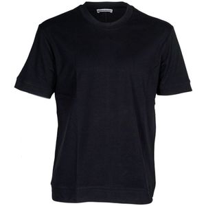 Paolo Pecora, Heren, Tops, Zwart, Maat: 2XL Katoen,